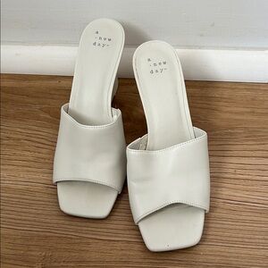 A New Day Women's Cream Mules